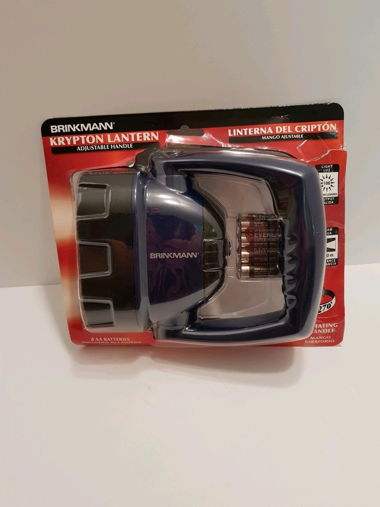 BRINKMANN KRYPTON FLASHLIGHT SPOTLIGHT ADJUSTABLE HANDLE LANTERN BLUE