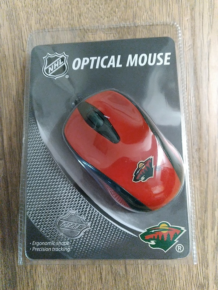 Minnesota Wild NHL Wired Optical Mouse W/ 3 Buttons  + Scroll Windows / Mac