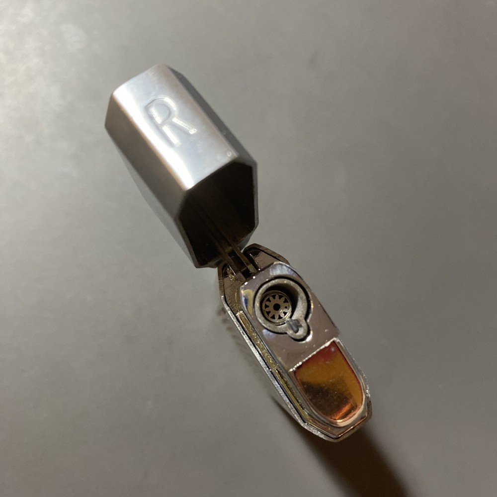 Ronson Jetlite Vintage Chrome Torch Lighter Shield Design As-Is Untested