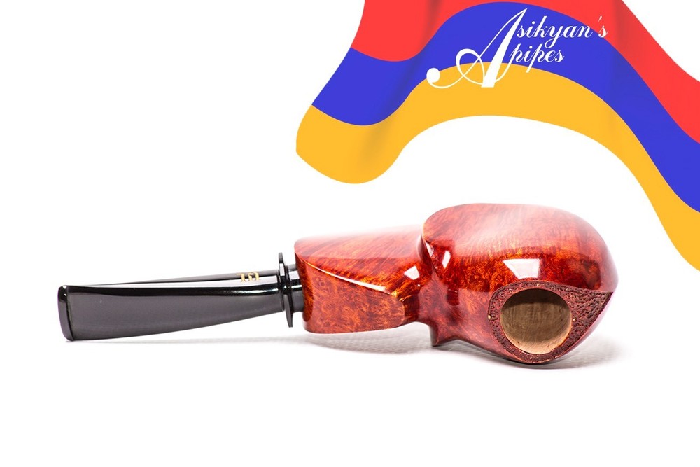 Asikyan Pipe #477/25 Red Blowfish Smooth Hand Made