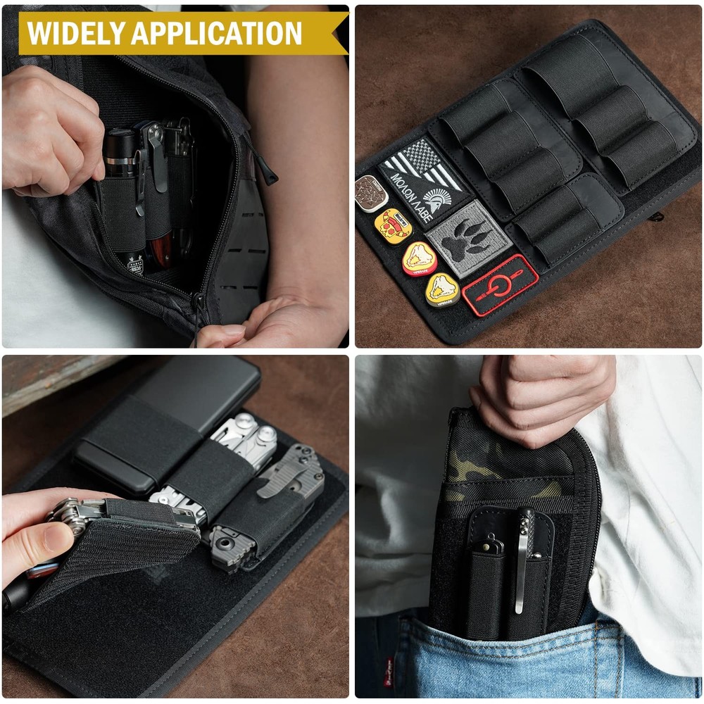 PL6 Tactical Modular Organizer, EDC Elastic Organizer Holder, Insert Pouch Pa...