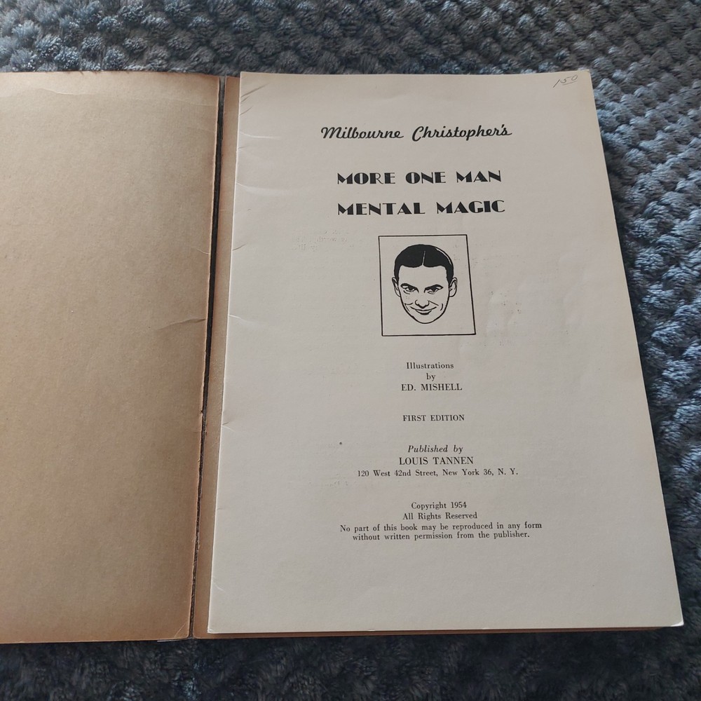 MORE ONE MAN MENTAL MAGIC Christopher, Milbourne Mindreading Booklet
