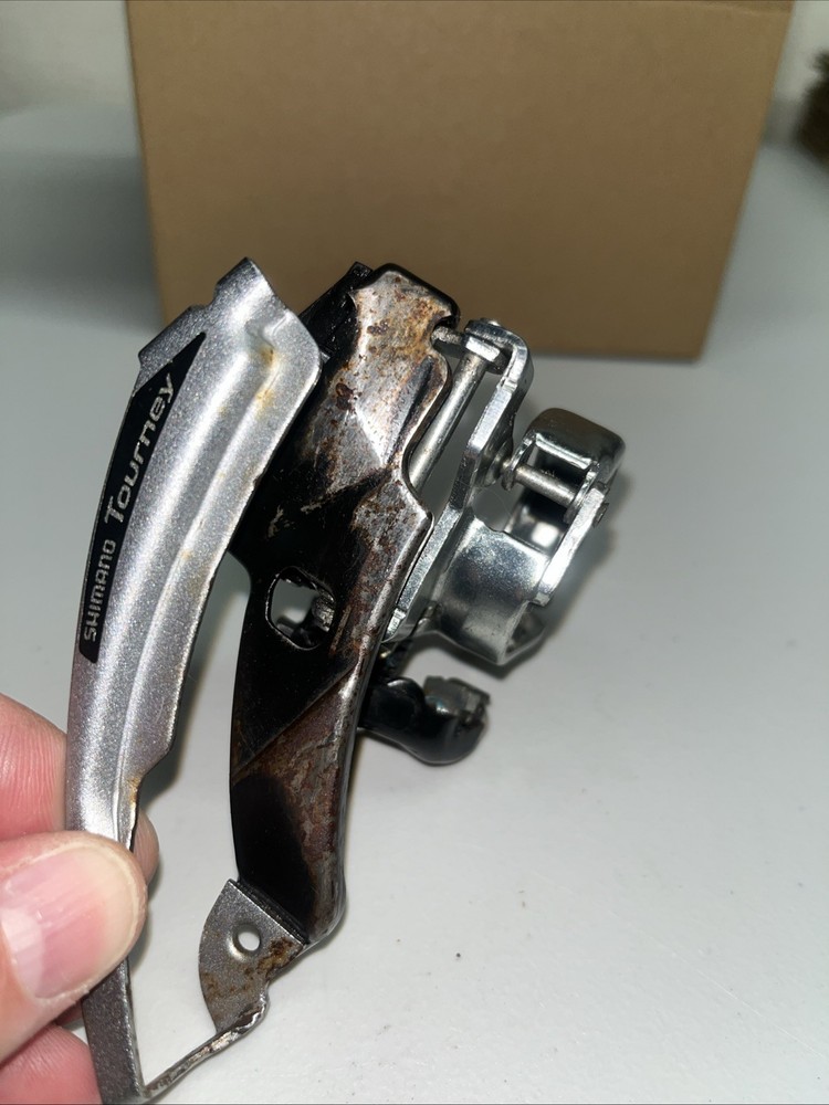 Shimano Tourney Triple Front Derailleur Bottom Pull 34.9 Clamp Used