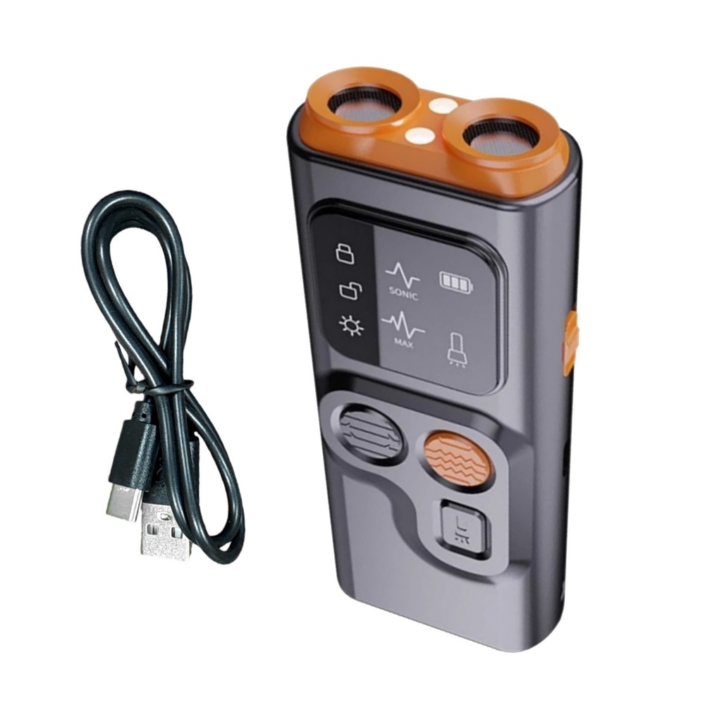 Dog Training Ultrasonic Device with Bark Control and LED Flashlight Deterrent