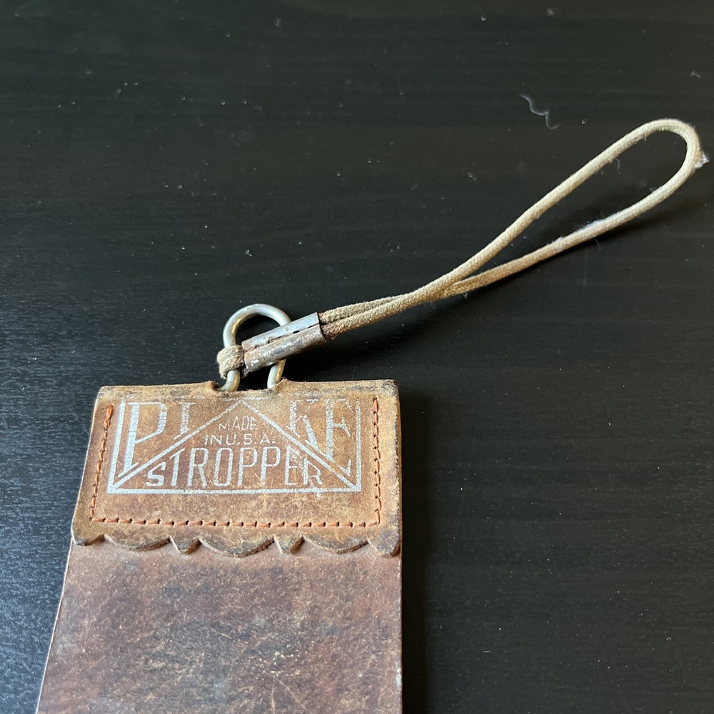 Vintage Pike Stropper Leather Metal Strop
