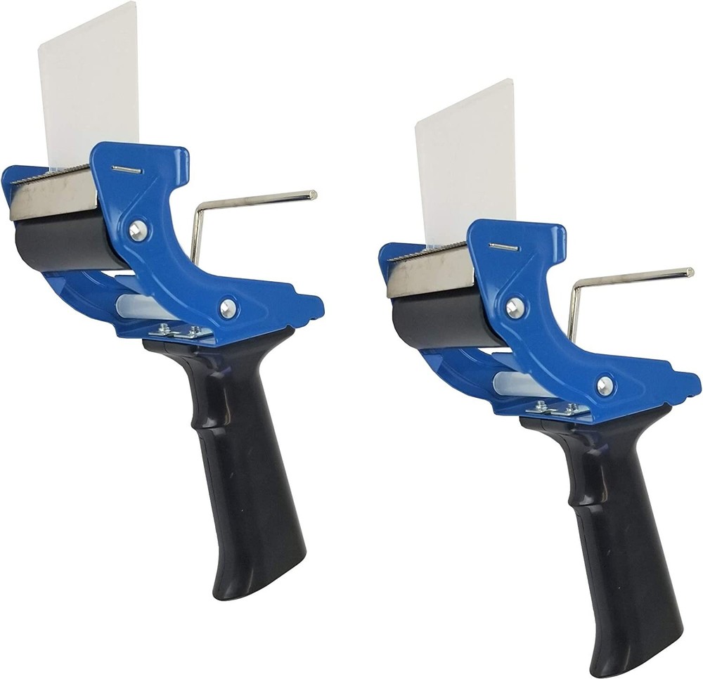 2 Pack TAPE DISPENSER GUNS 2" Mousetrap Style Cutter Easy Side Load Pack & Seal