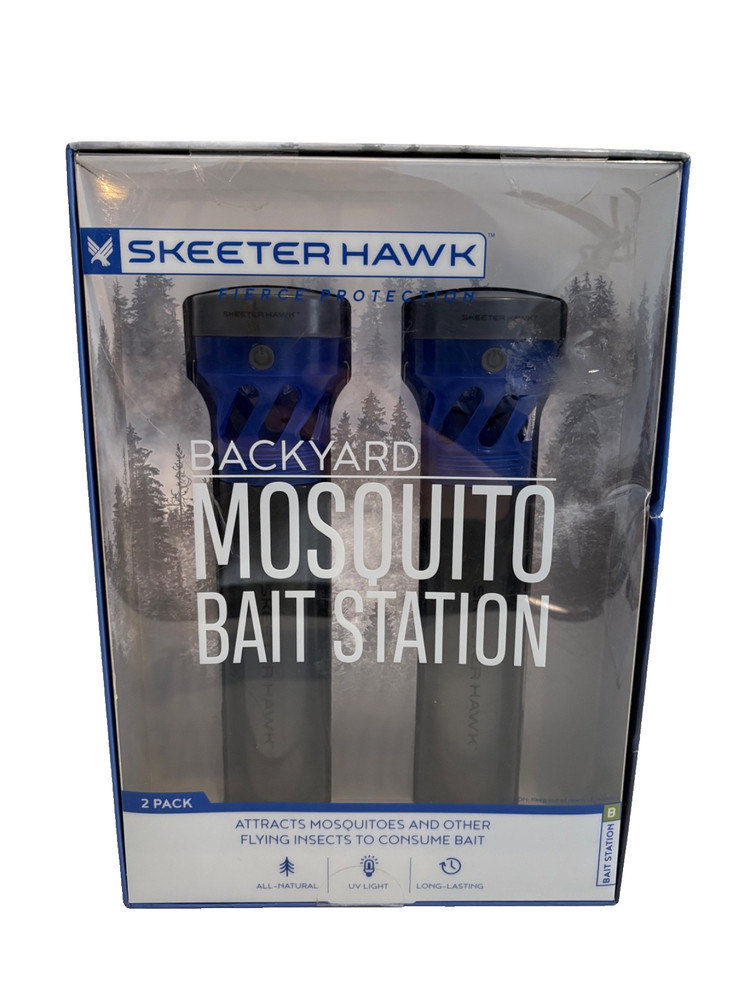 Skeeter Hawk Backyard Mosquito Bait Station with UV Light 2-Pack