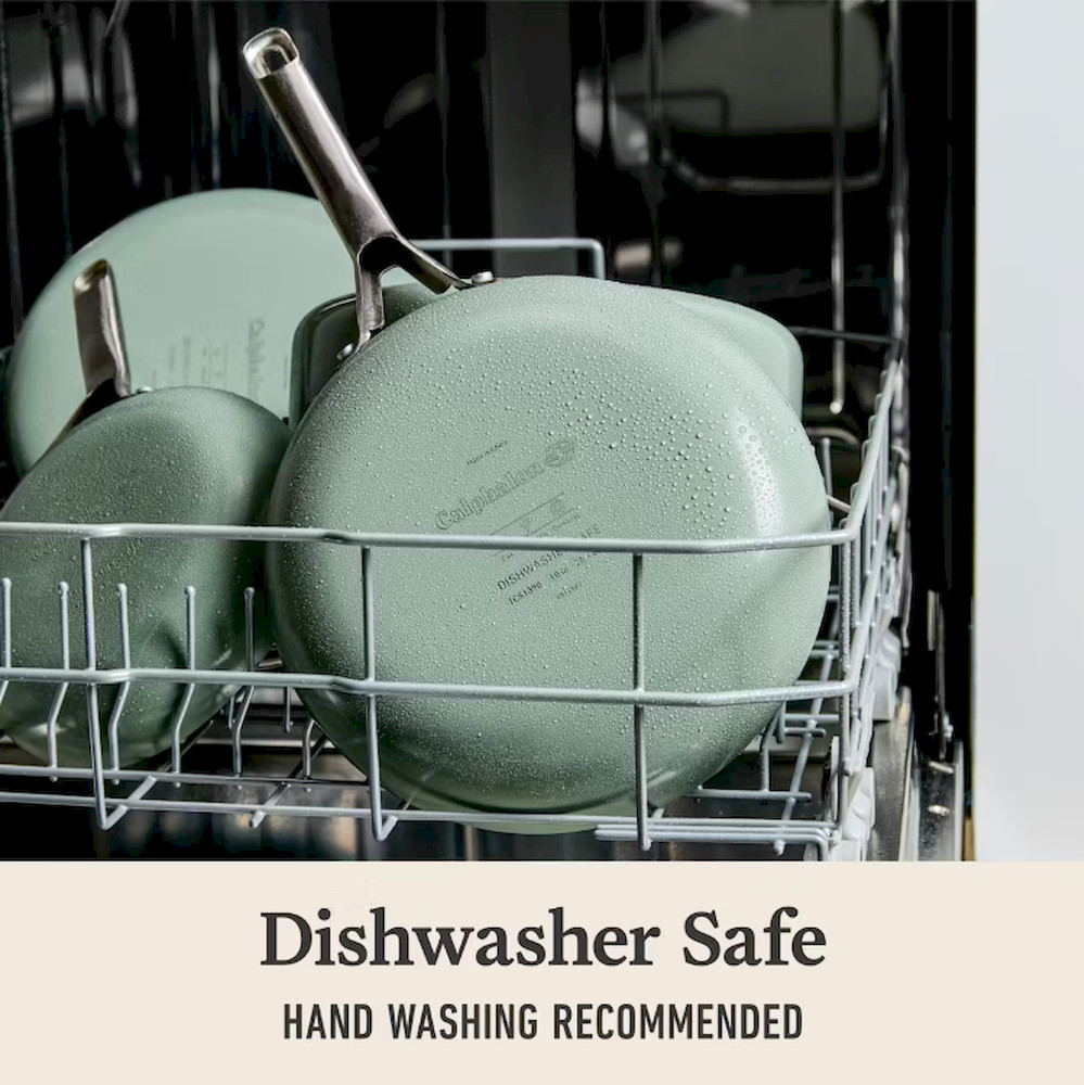 Calphalon Ceramic Nonstick 12-Piece Cookware Set, Silver Ash