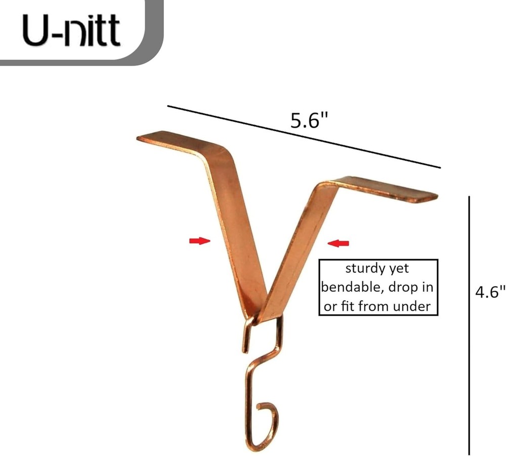 High-Quality Heavy Metal Gutter Clip for Efficient Rain Chain Setup - Adjustable