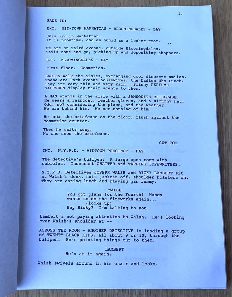 Die Hard 3 With A Vengeance Simon Says Movie Original Script Jonathan Hensleigh