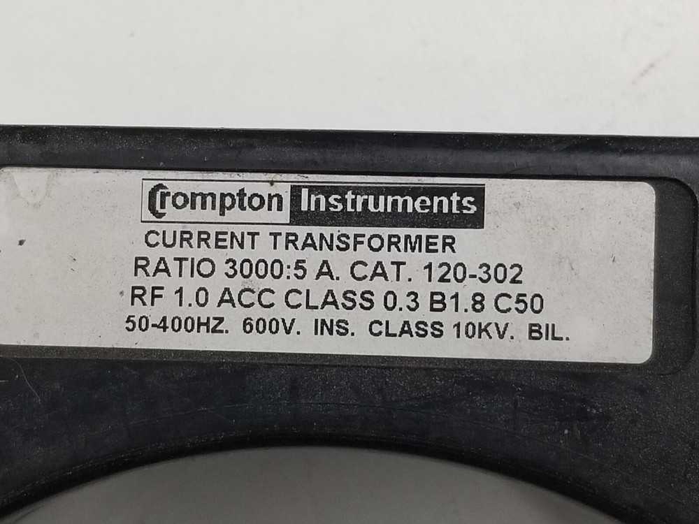 Crompton Instruments 120-302 Current Transformer 3000:5 600v-ac