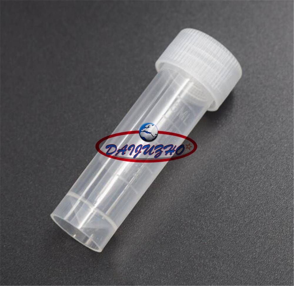 10pcs 5ML Small Bottle Volume Plastic Sample Bottle Vial Storage White Cap