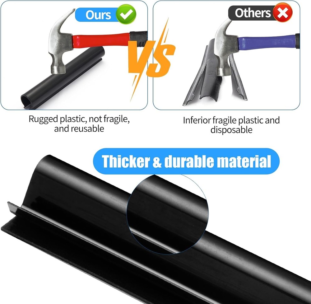 60Pcs Winter Pool Cover Clips 4.7 x 1.2 x 0.63 inch, Black-60 pcs cover clips