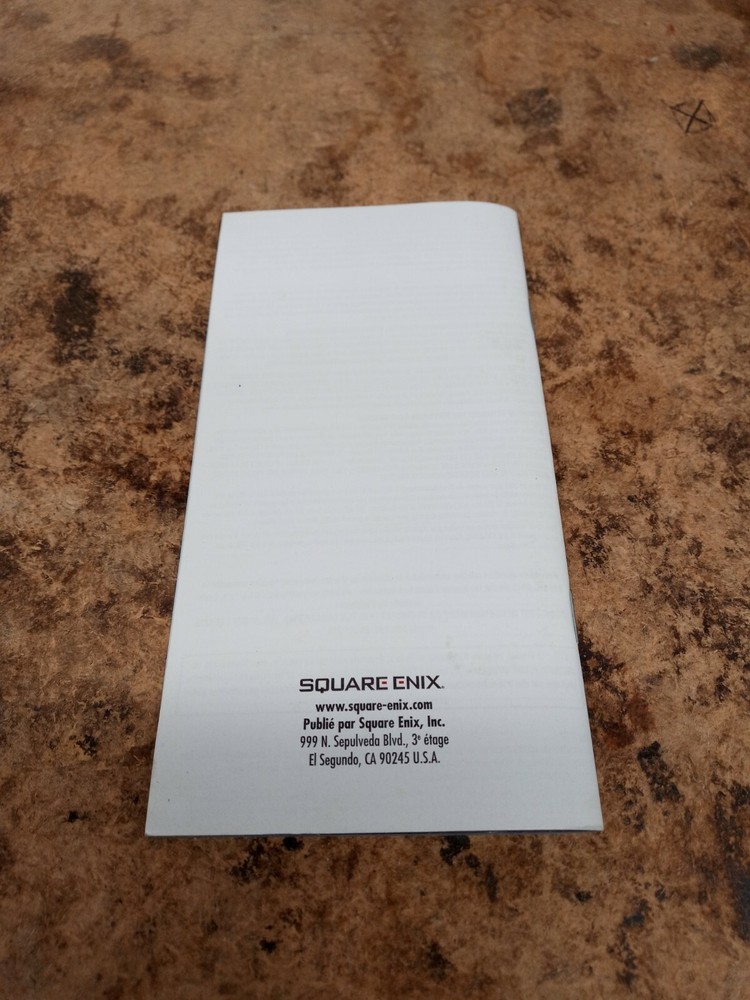 Star Ocean Second Evolution PSP FRENCH Instruction Manual