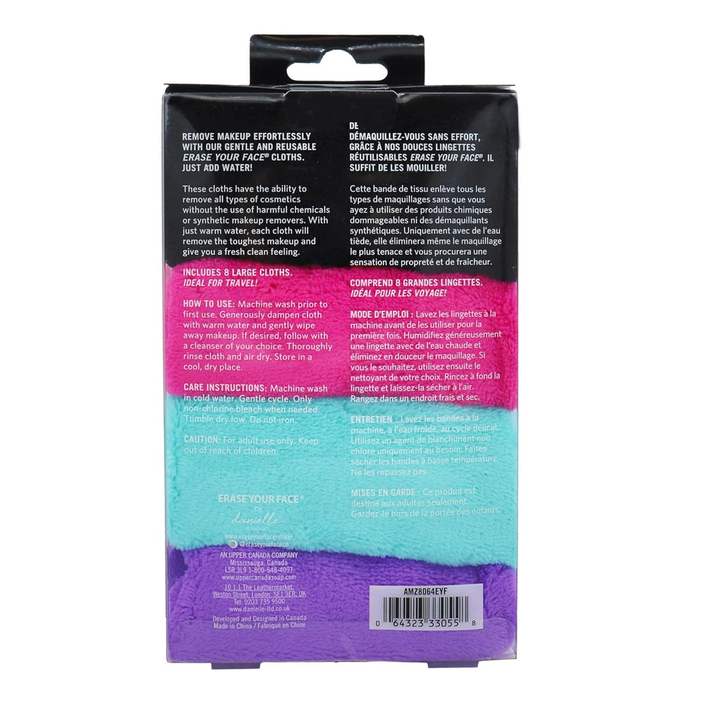 Makeup Remover Cloths - Reusable Microfiber Face Towels to Cleanse & Remove Make