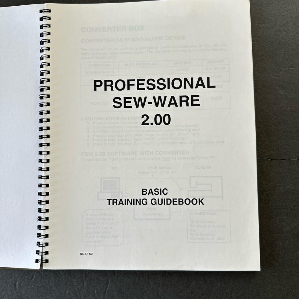Singer PSW Professional Sew Ware Version 2.00 Workbook 06-15-02 Pages 30