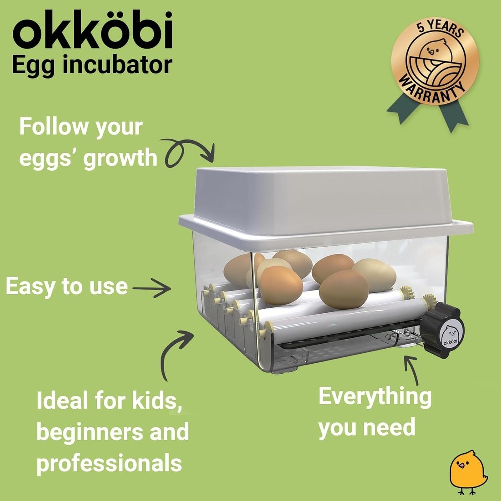 OBI-12 Incubator for Hatching Eggs – 36 Eggs, Easy to Use, Stable Temperature