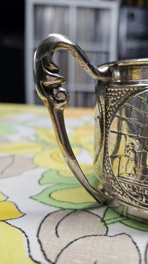 Silver Plated Tea Cup Holder - Made In Israel