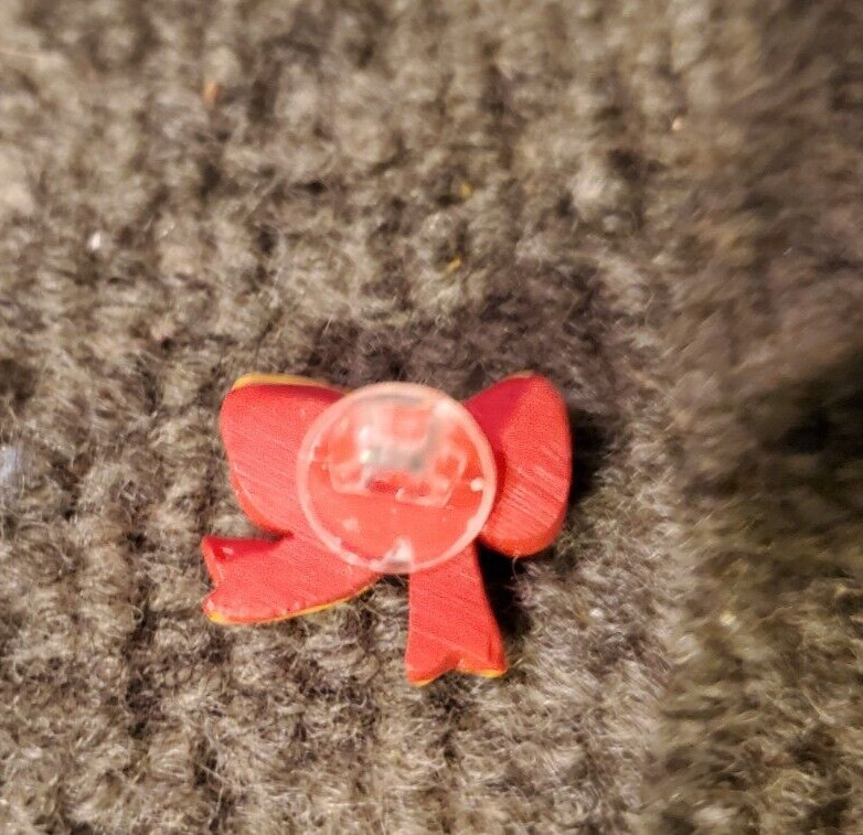 La mode button Red Bow Plastic