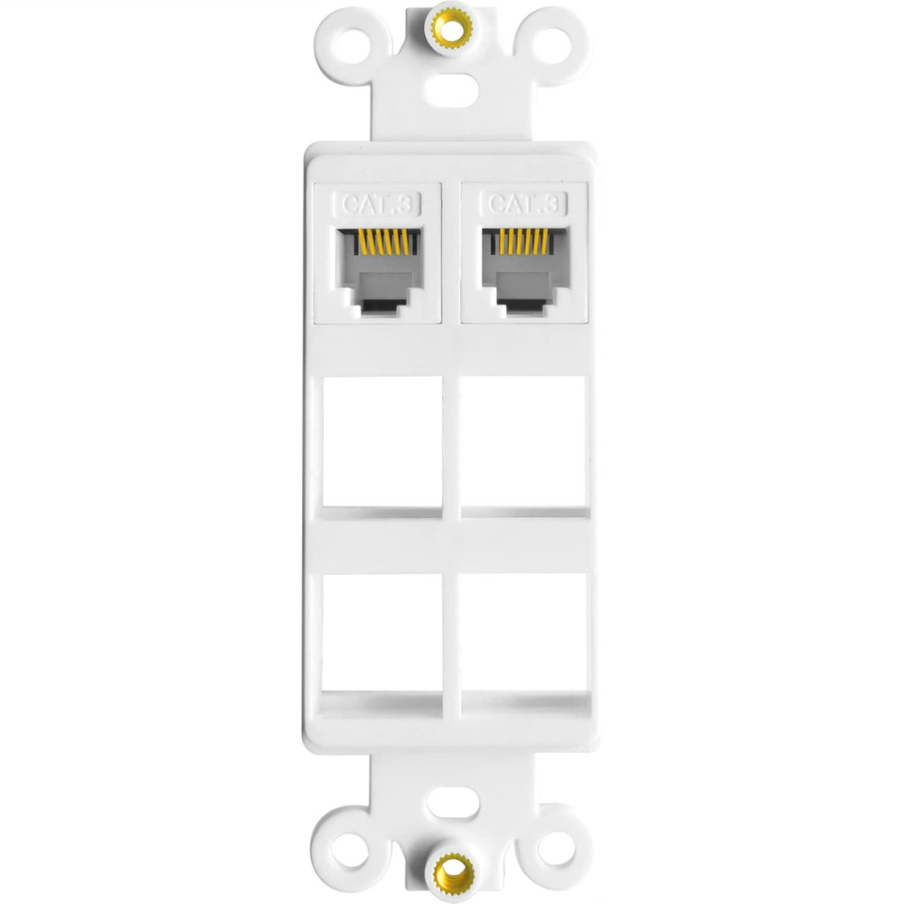 2Pack CAT3 Telephone Keystone Jack Phone Keystone Jack Punch down Type
