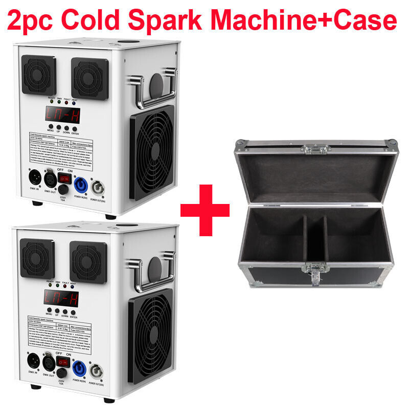 4PCS Cold Spark Machine 700W Stage Effect DMX Firework Wedding 6.6-9.8ft w/Case