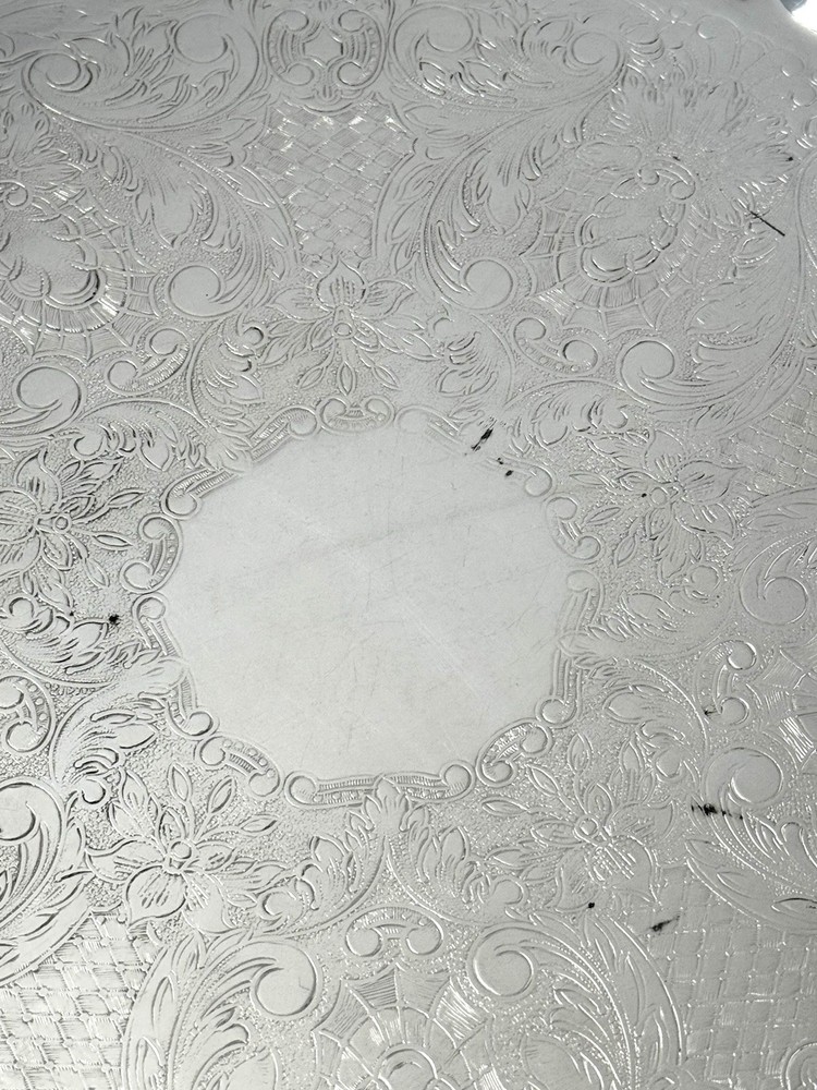 Vintage Wallace “Chippendale” silverplated serving platter (pattern X110)