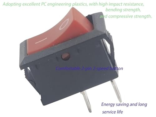 mini Toggle KCD1-101 2 Pin 2 Position Boat Shaped Rocker Switch for Various