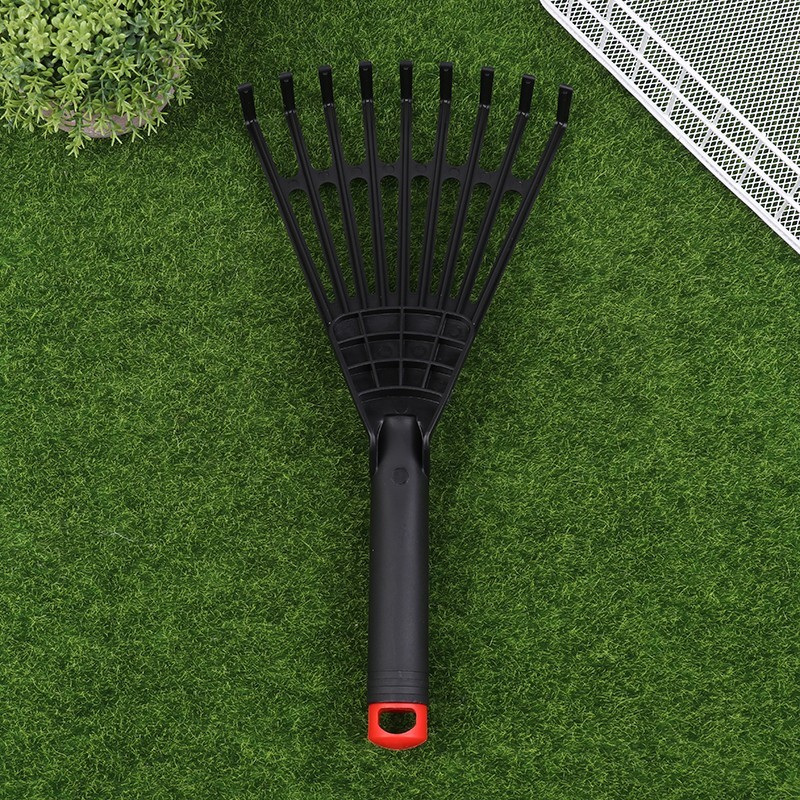 Rake Garden Grass Leaf Plastic Rake 1Pc Plastic Lawn Hand Tool With Handle Tool
