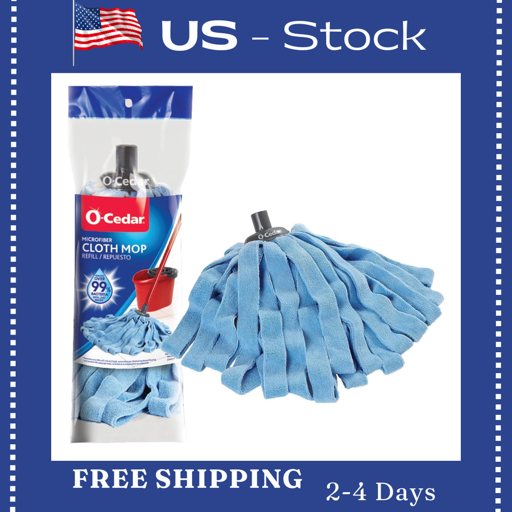 O-Cedar Microfiber Cloth Mop Refill Blue – Washable Reusable Pad