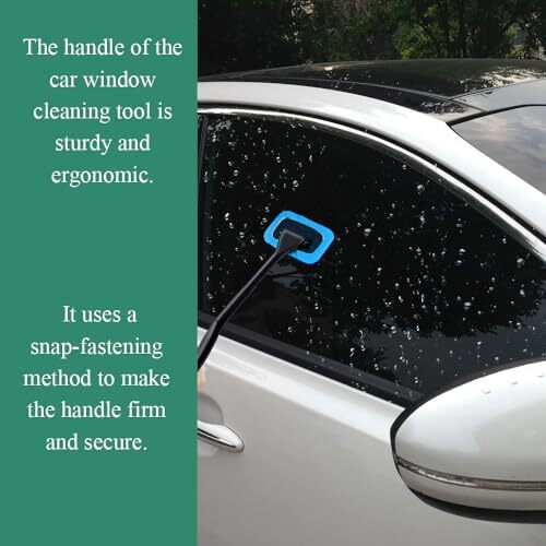 Car Windshield Cleaning Tool, Microfiber Window Cleaner with 4 Washable and