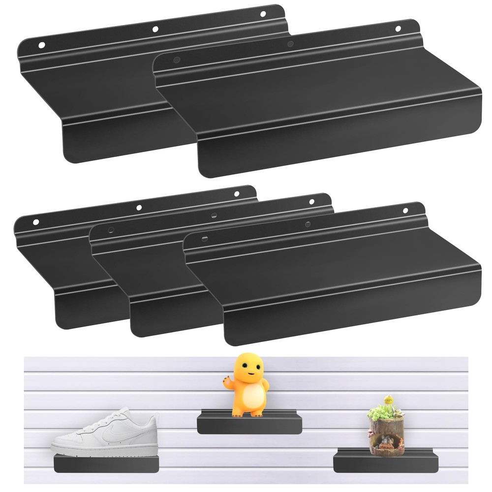 Slatwall Shelves Slatwall Panel Accessories Floating Slat Wall Shelf 5 Pcs