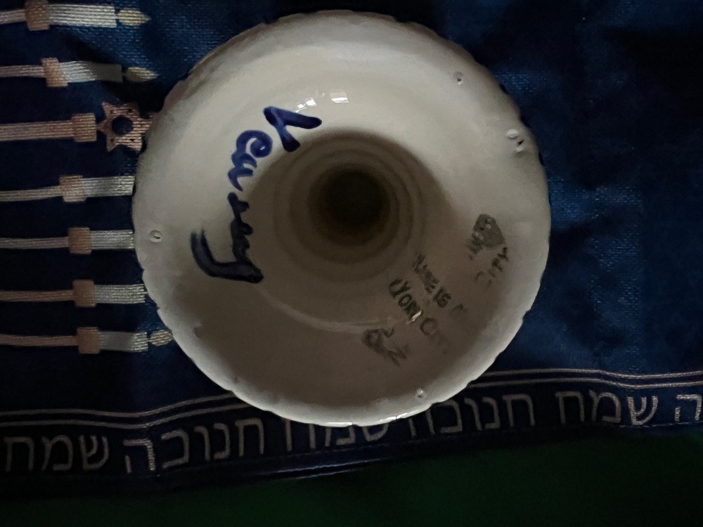 Kiddish cup & Hanukkah Table Runner (13 in X 72 in)
