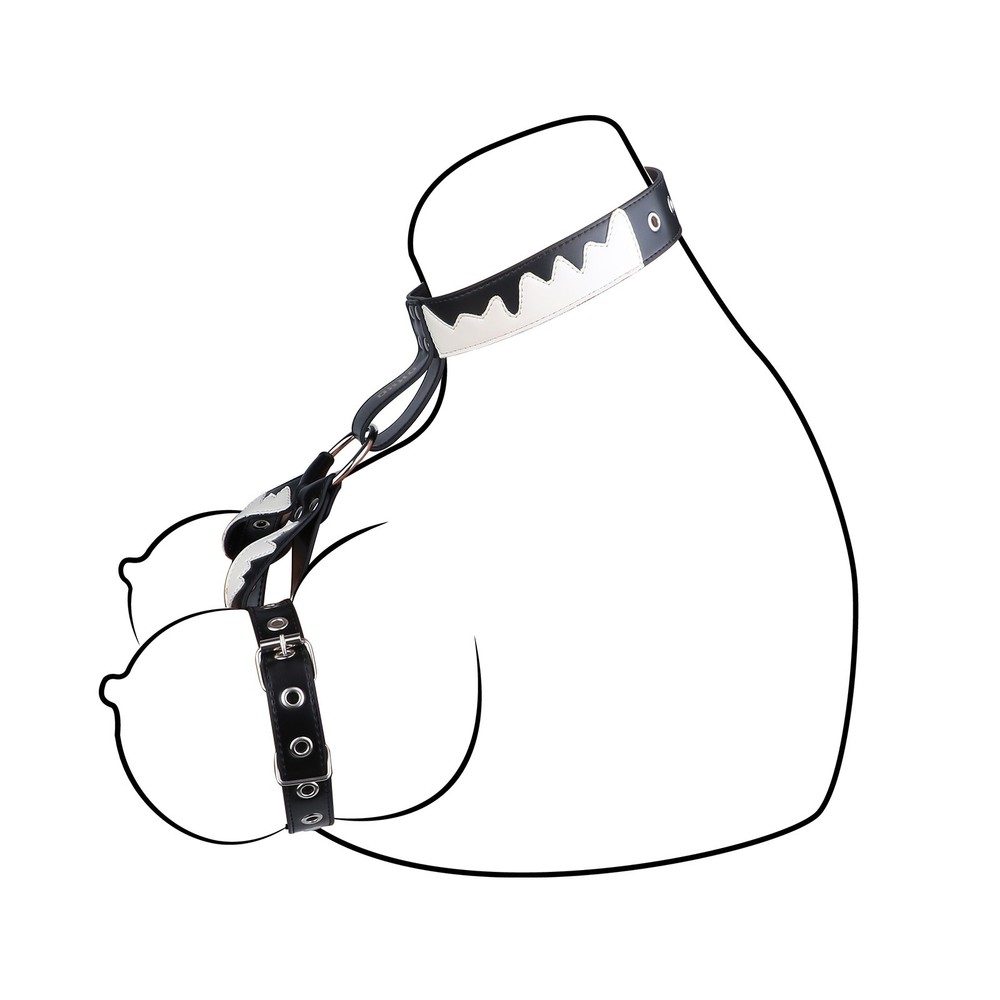 Breast Bondage Harness Device Adjustable PU Leather Restraint for BDSM