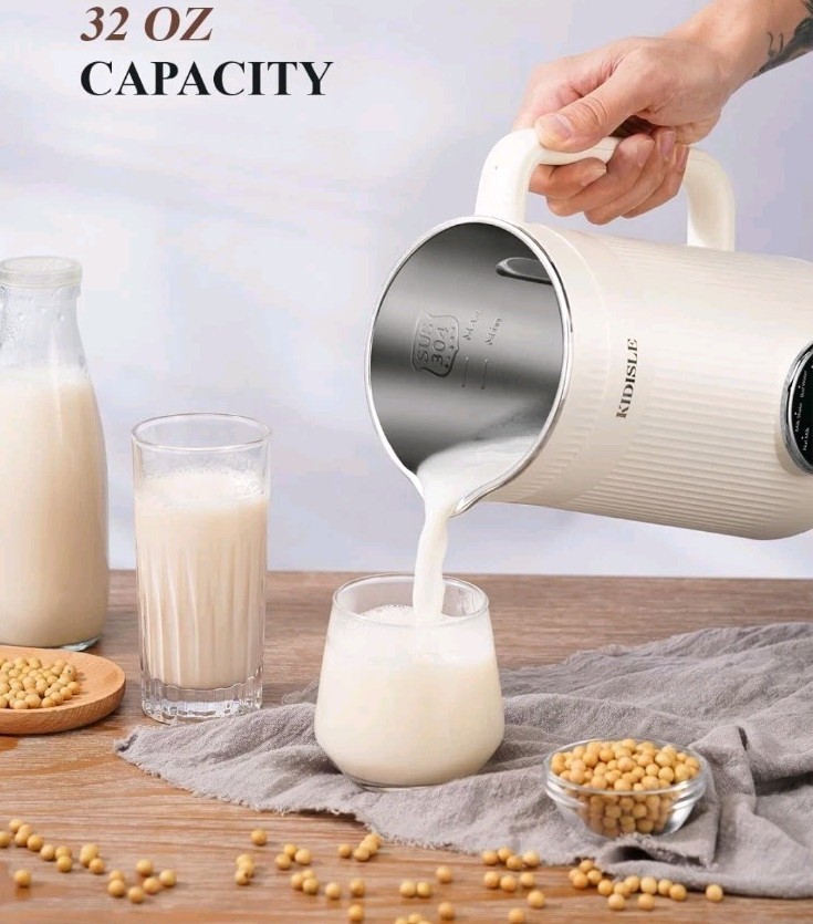 Programmable 32oz Nut Milk Maker - Includes Recipe Guide & Essential Accessories