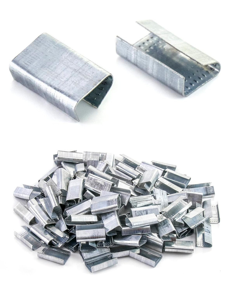 QWORK Seals for 1/2" Strap Width Steel Strapping, 500 Pcs