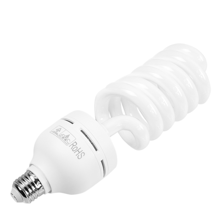 65W Daylight Fluorescent Spiral Light Bulb 6500K 110V White Studio Light 4 Pack