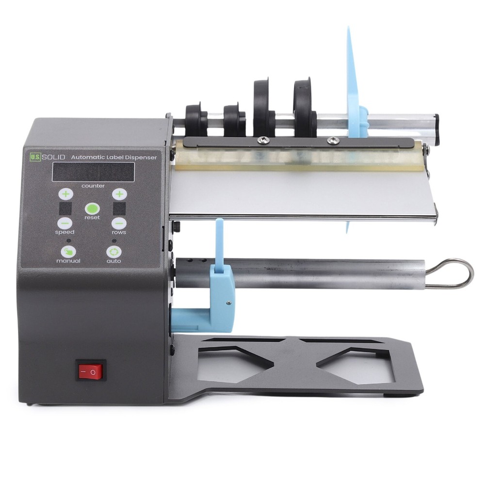 U.S. Solid Automatic Label Dispenser, Counter 9999999, 9 Speeds, 5-180mm Width