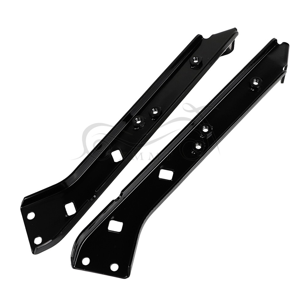 Black Saddlebag Fender Rail Support Brackets For Harley Electra Glide EFI FLHTI