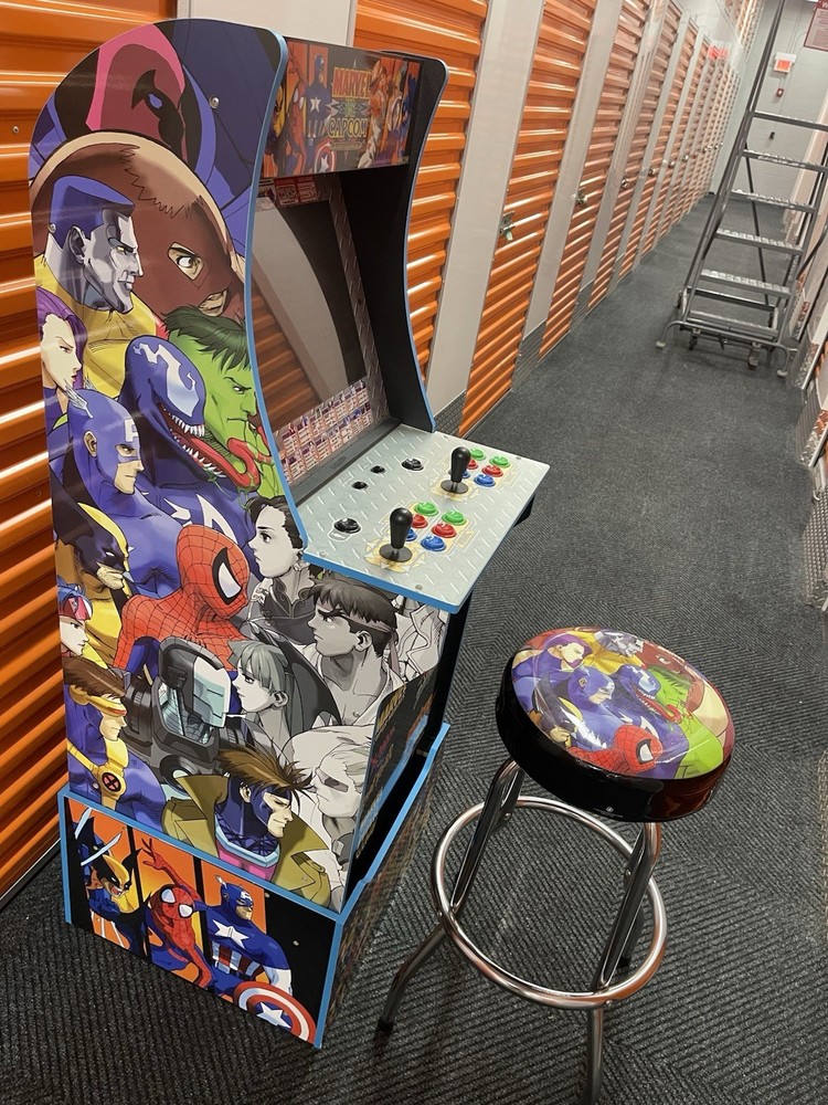 Arcade1up Marvel vs Capcom Arcade Machine with Matching Character Stool