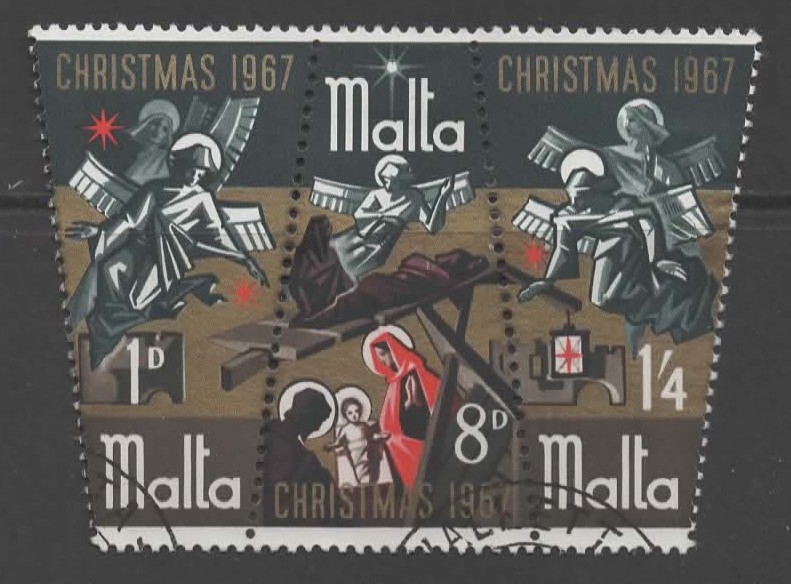 MALTA SG393a 1967 CHRISTMAS USED