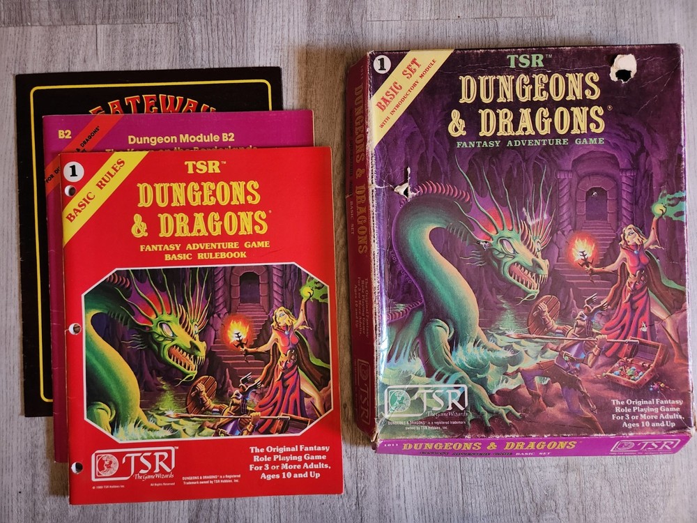 D&D Basic Set Purple Box B2 Module  1981 TSR BECMI Dungeons Dragons  EX