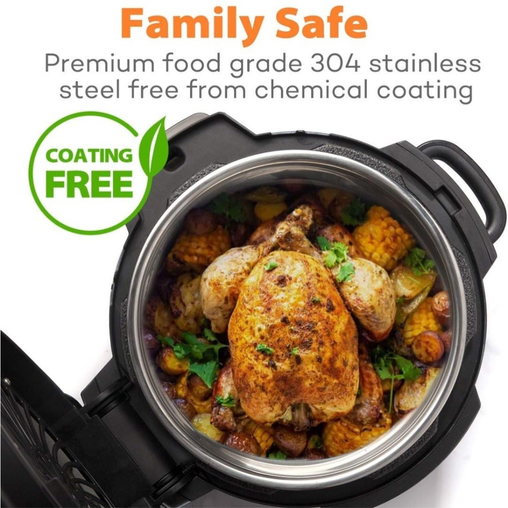 Sicheer Stainless Steel Inner Pot Replacement Insert Liner Accessory Compatible