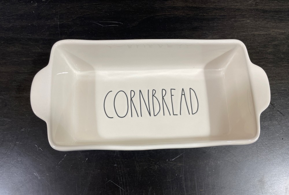 NEW Rae Dunn Loaf Cornbread Dish Ceramic Thanksgiving Casserole Corn Bread Serve