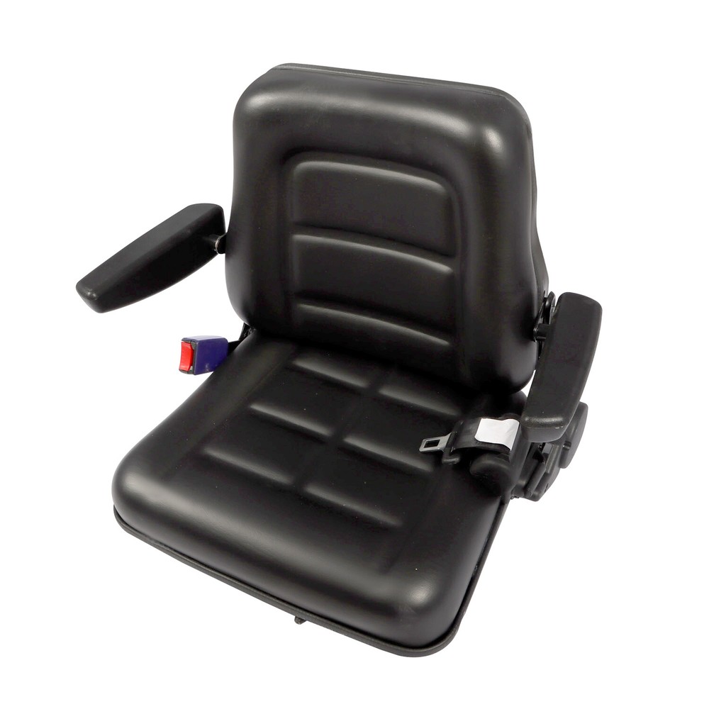 Tractor Forklift Seat Excavator Universal Adjustable Backrest Armrest Safty Belt