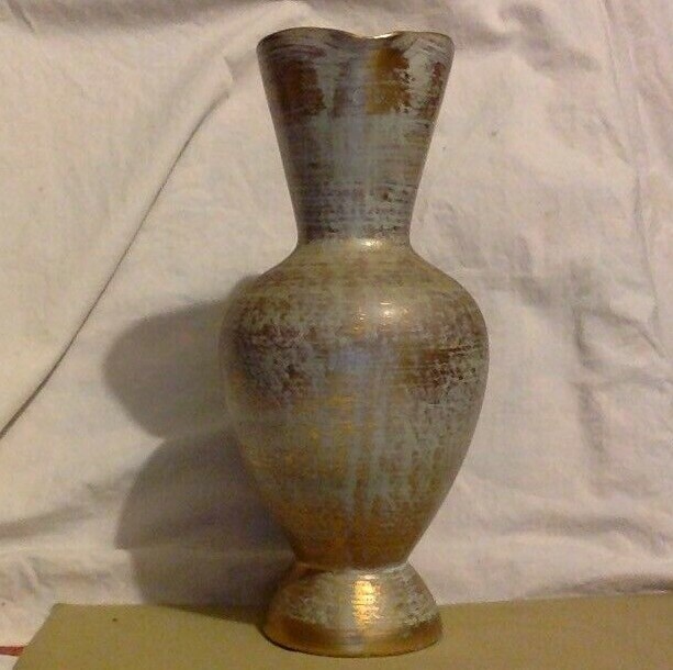 Vintage Stangle Pottery. 12" Tall Pitcher. Original Sticker.