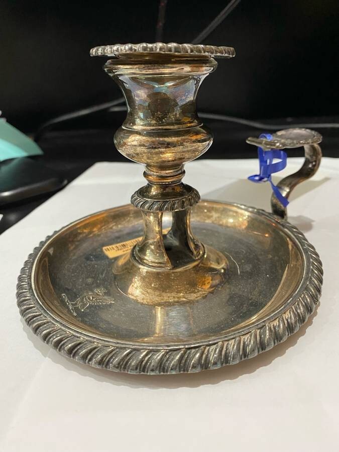 Silver Plated Chamberstick Candle Holder