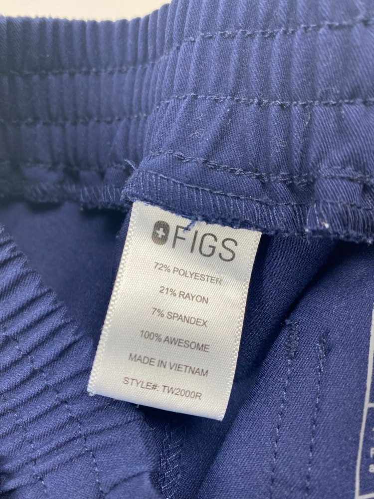 Figs Technical Collection Navy Blue Scrub Top and Bottom Size M