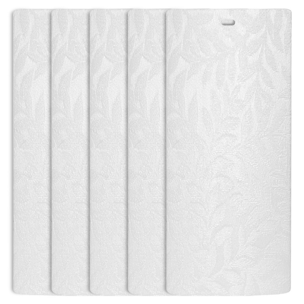 DALIX Rainforest Vertical Window Blinds Replacements Set 5 Pack Qty / White