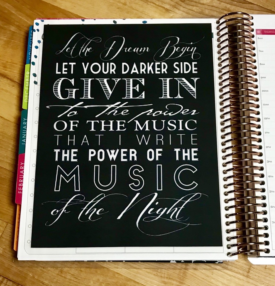 Phantom Dashboard Two-Sided Dashboard for use with Erin Condren Life Planner