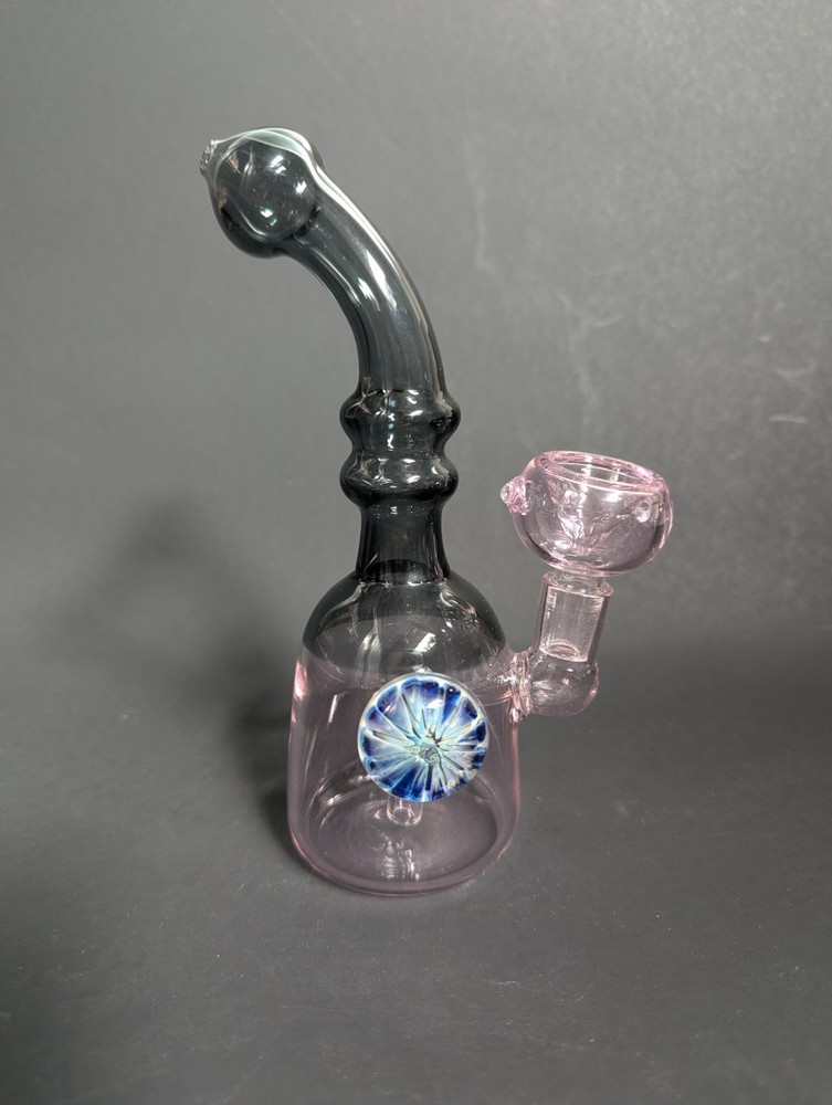 7 " pink Glass Water Pipe